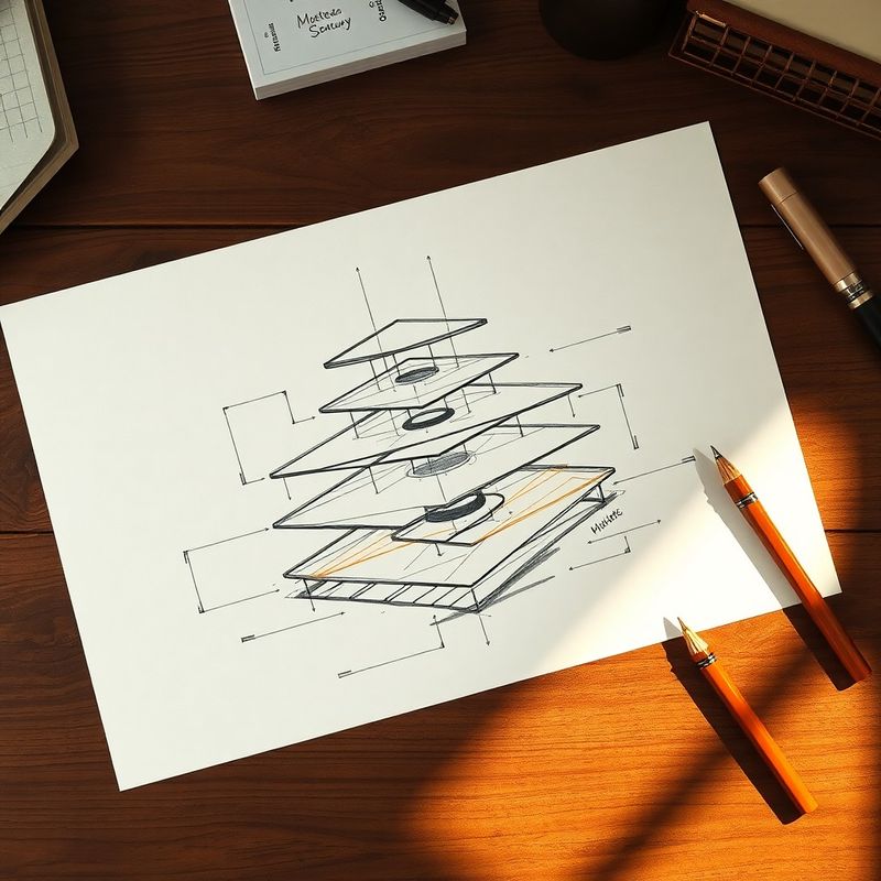 Diagramă arhitecturală a unei structuri de holding pe hârtie crem